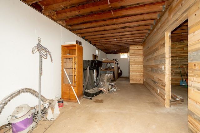 33406 151st Ave, Montgomery, MN 56069 - basement featuring wooden walls
