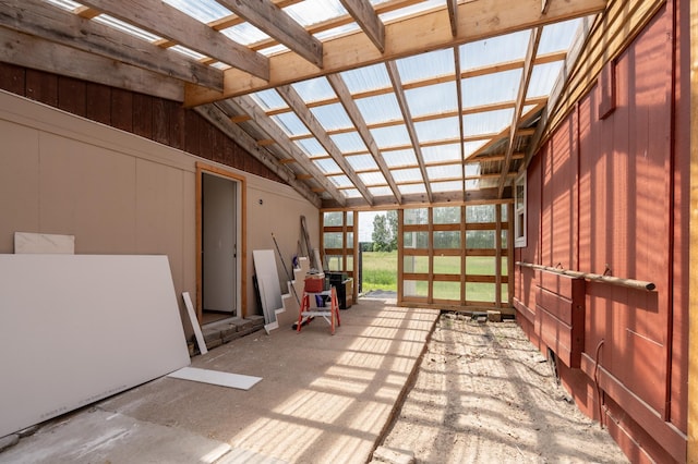 33406 151st Ave, Montgomery, MN 56069 - unfurnished sunroom with vaulted ceiling