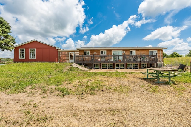 33406 151st Ave, Montgomery, MN 56069 - rear view of property with a wooden deck