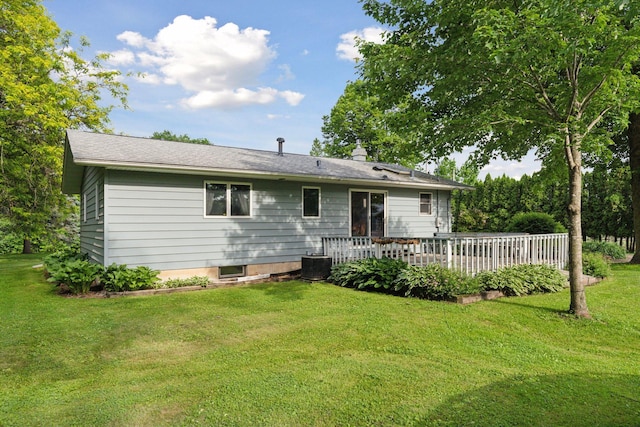20240 Saint Croix Trl N, Scandia, MN 55073 - back of house with a deck and a yard