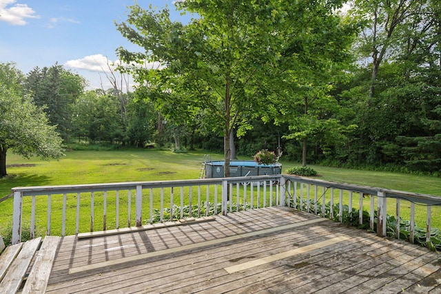 20240 Saint Croix Trl N, Scandia, MN 55073 - wooden deck featuring an outdoor pool and a lawn