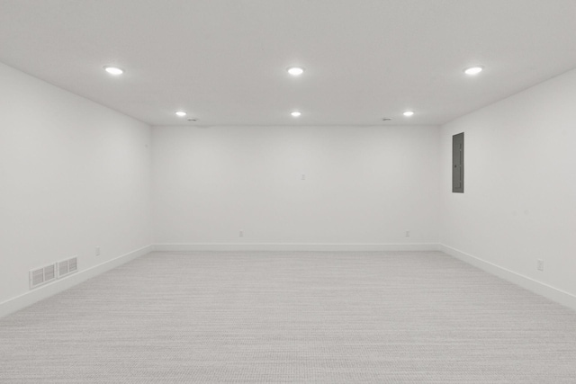2084 Palace Ave, Saint Paul, MN 55105 - unfurnished room with recessed lighting, light colored carpet, and electric panel