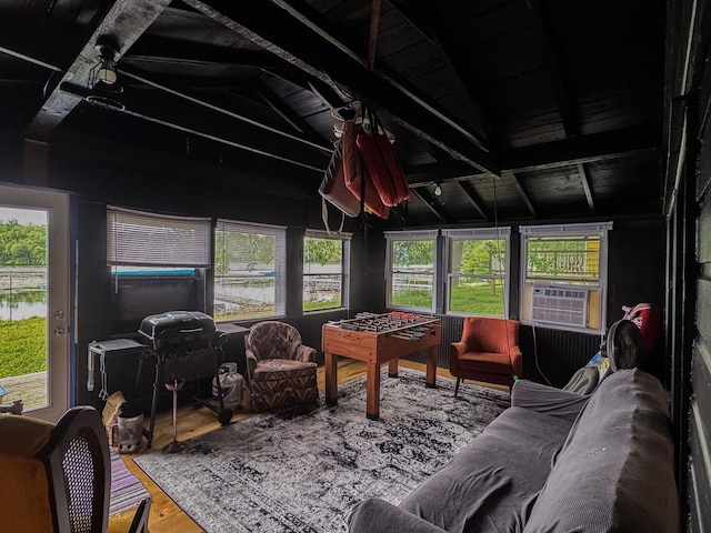 17700 78th St SW, Cokato, MN 55321 - sunroom / solarium featuring vaulted ceiling and cooling unit