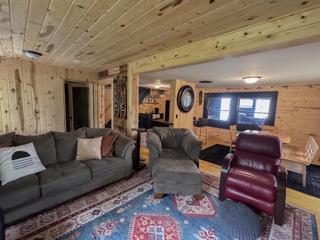17700 78th St SW, Cokato, MN 55321 - living area featuring wooden walls