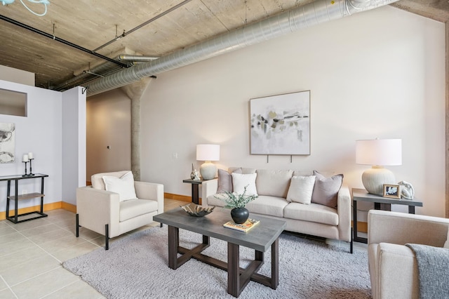 918 3rd St N Unit 210, Minneapolis, MN 55401 - living room with light tile patterned floors and baseboards