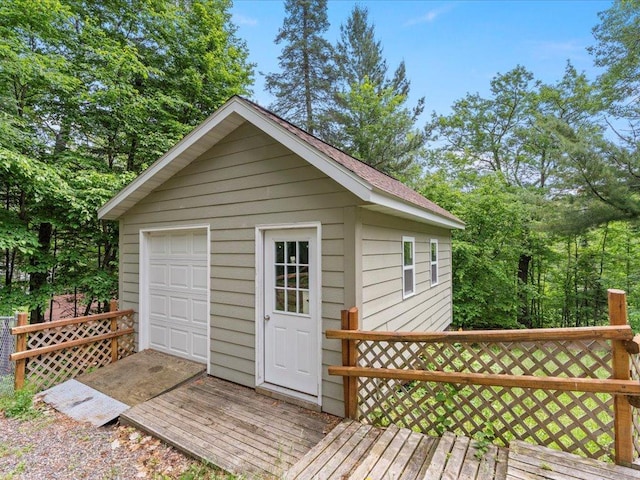 33277 308th Ln, Aitkin, MN 56431 - wooden deck featuring an outbuilding