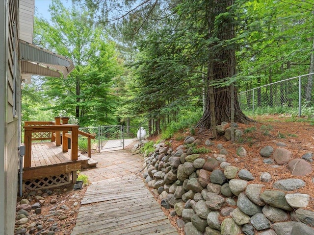 33277 308th Ln, Aitkin, MN 56431 - wooden deck with a gate