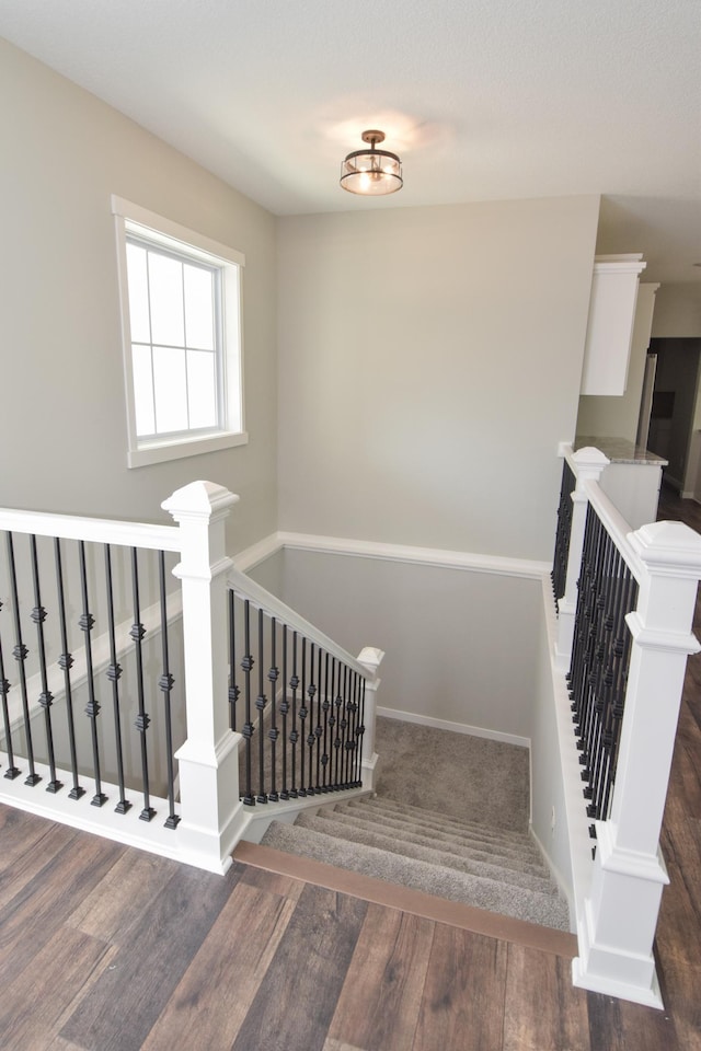 21705 Willys St NE, East Bethel, MN 55011 - stairway with wood finished floors