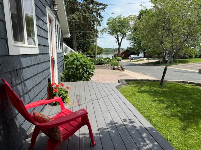 2161 Cardinal Ln, Mound, MN 55364 - deck featuring a lawn