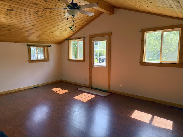 2161 Cardinal Ln, Mound, MN 55364 - unfurnished room featuring wood ceiling, wood finished floors, and ceiling fan