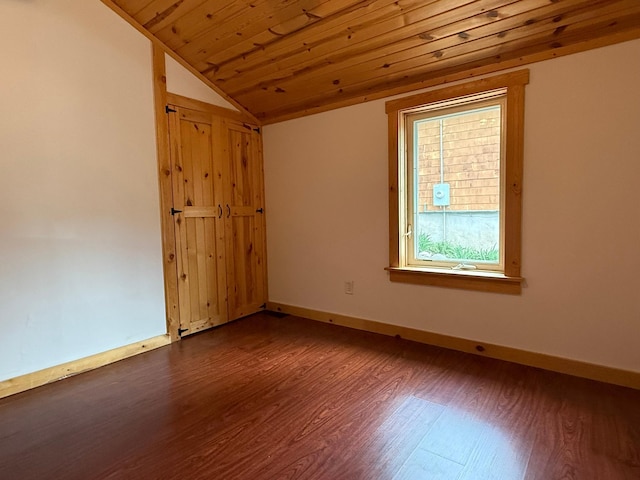 2161 Cardinal Ln, Mound, MN 55364 - empty room featuring wood finished floors, lofted ceiling, and wood ceiling