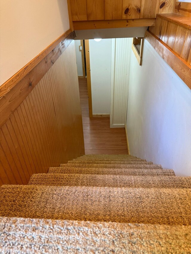 2161 Cardinal Ln, Mound, MN 55364 - staircase with wood finished floors