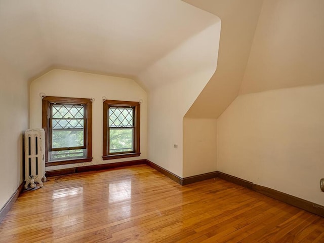 2320 Humboldt Ave S, Minneapolis, MN 55405 - bonus room with radiator, lofted ceiling, and light wood-style flooring