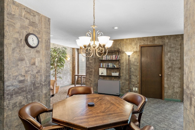 2485 Canabury Dr Unit 112, Little Canada, MN 55117 - carpeted dining space featuring a chandelier