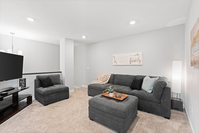 7237 Ada Dr, Lino Lakes, MN 55038 - carpeted living area with recessed lighting