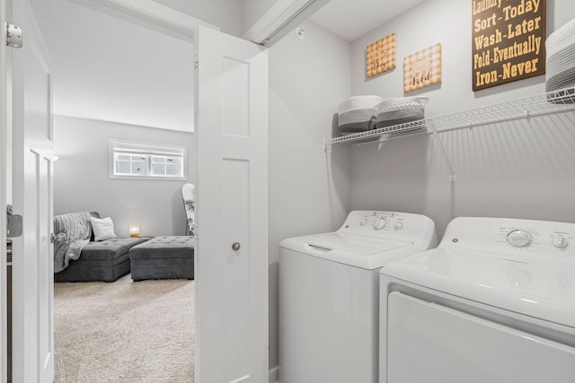 7237 Ada Dr, Lino Lakes, MN 55038 - washroom featuring independent washer and dryer and carpet flooring