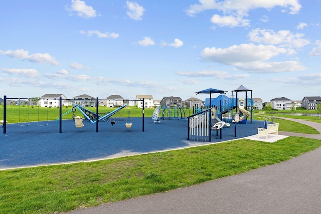 7237 Ada Dr, Lino Lakes, MN 55038 - community playground featuring a lawn and a residential view