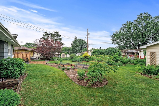6781 Plaza Curv NE, Fridley, MN 55432 - view of yard with a vegetable garden