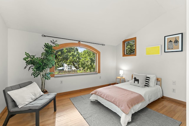 784 Fairview Ave N, Saint Paul, MN 55104 - bedroom featuring hardwood / wood-style flooring and vaulted ceiling