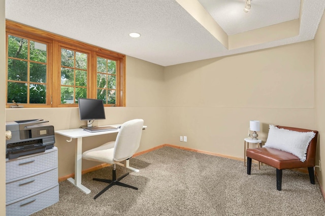 2174 Ponds Way, Shakopee, MN 55379 - carpeted office space with baseboards and a textured ceiling