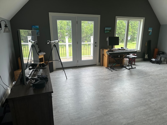 19 Sandbar Rd, Tracy, MN 56175 - office area featuring vaulted ceiling and healthy amount of natural light