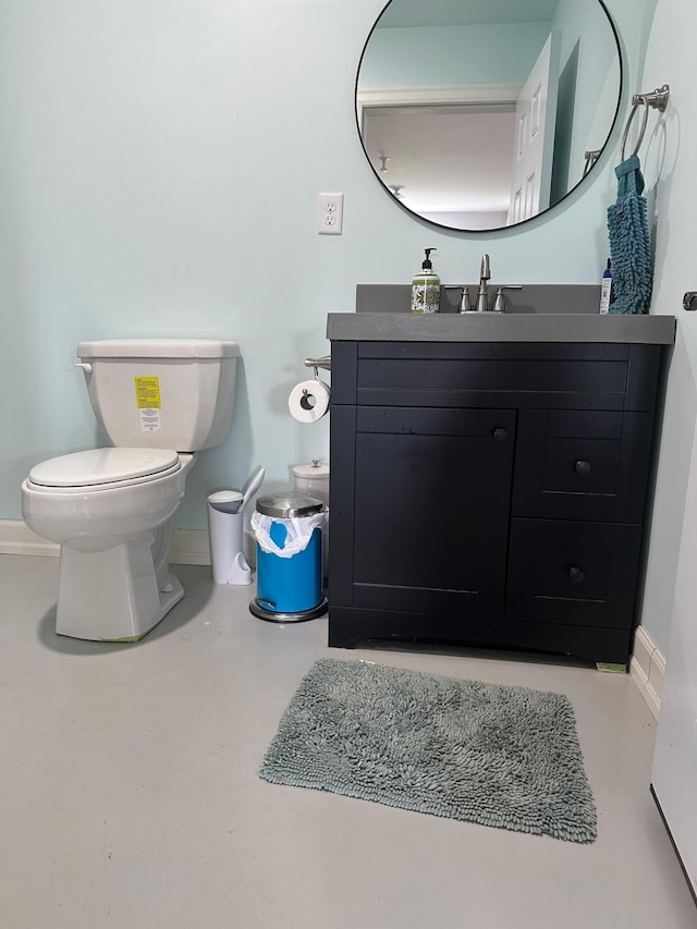 19 Sandbar Rd, Tracy, MN 56175 - half bathroom featuring vanity and finished concrete flooring