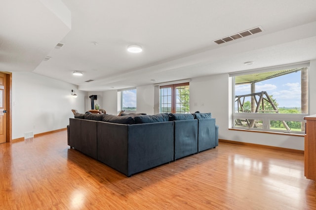 360 Karens Way NW, Alexandria, MN 56308 - living area featuring light wood-style floors and baseboards