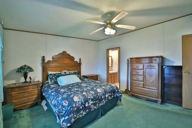30348 422nd Ln, Aitkin, MN 56431 - bedroom with carpet flooring, ceiling fan, and ensuite bath