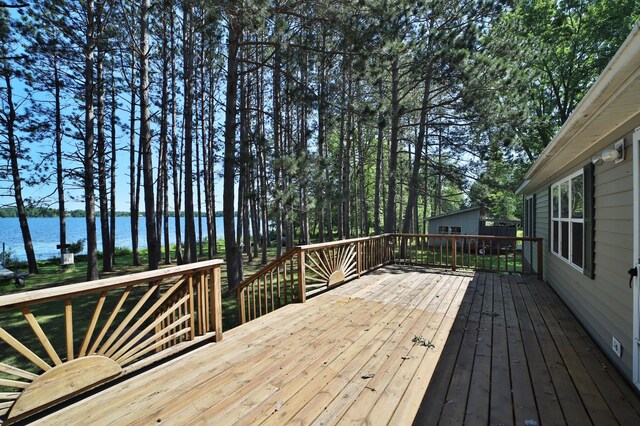 30348 422nd Ln, Aitkin, MN 56431 - wooden terrace featuring a water view