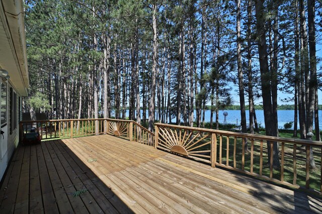 30348 422nd Ln, Aitkin, MN 56431 - wooden deck featuring a water view