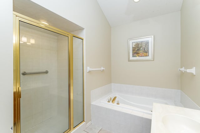 1954 Topaz Pointe Ln SW, Rochester, MN 55902 - full bathroom with a garden tub, a shower stall, and vanity