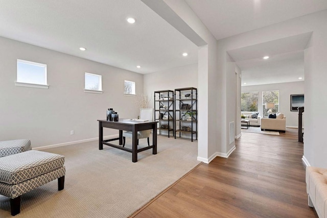 TBB Trinity, Shakopee, MN 55379 - office area with recessed lighting and wood finished floors