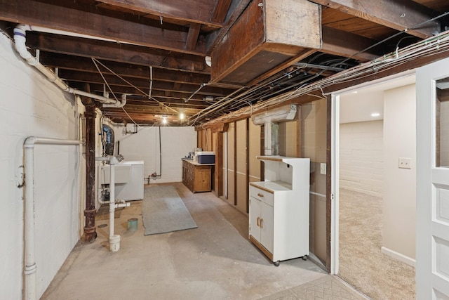 275 Pascal St S, Saint Paul, MN 55105 - unfinished basement with washer and dryer
