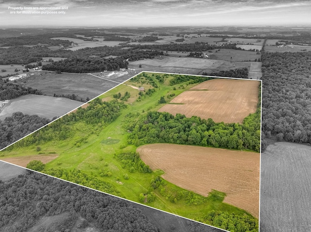 615 18th St, Prairie Lake Twp, WI 54728 - aerial view of property's location featuring property boundaries highlighted
