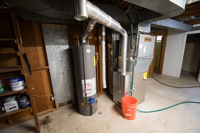12423 93rd Ave N, Maple Grove, MN 55369 - utility room featuring gas water heater and heating unit