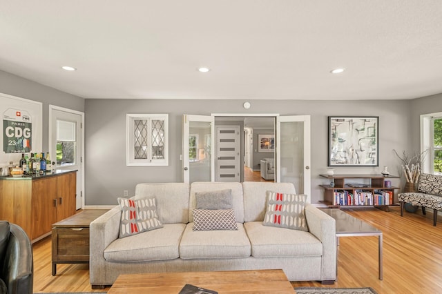 3420 Parkview Blvd, Robbinsdale, MN 55422 - living area featuring light wood finished floors and recessed lighting