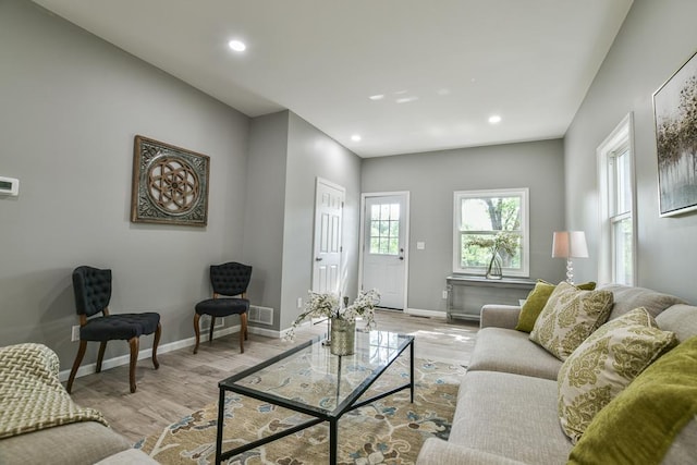 4220 Brookside Ave, Saint Louis Park, MN 55416 - living area featuring light wood finished floors and recessed lighting