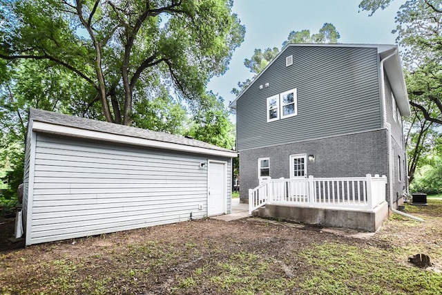4220 Brookside Ave, Saint Louis Park, MN 55416 - back of property featuring an outbuilding and a deck