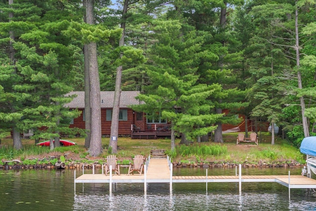 25761 Echo Bay Rd, Bay Lake Twp, MN 56444 - dock area with a water view
