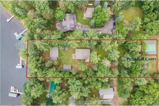 25761 Echo Bay Rd, Bay Lake Twp, MN 56444 - aerial view of property's location featuring property boundaries highlighted