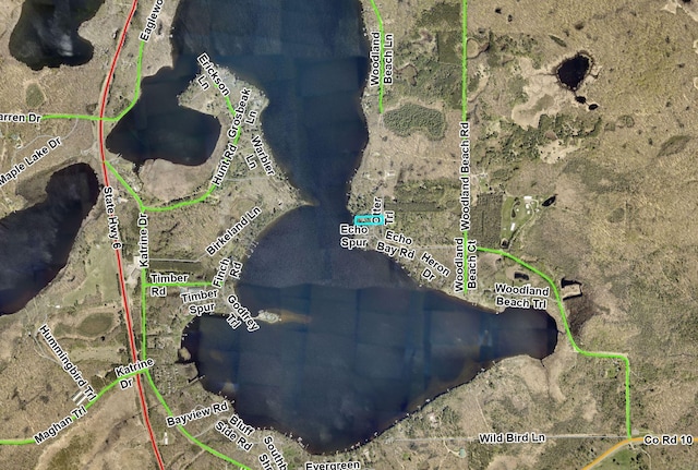 25761 Echo Bay Rd, Bay Lake Twp, MN 56444 - map / location featuring property boundaries highlighted