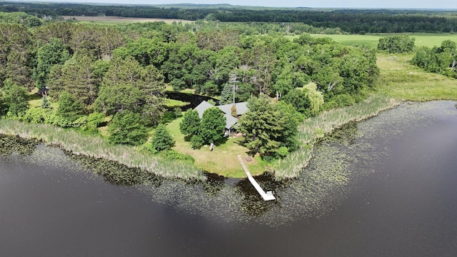 38071 248th St, Hillman, MN 56338 - aerial view of a large body of water and a heavily wooded area