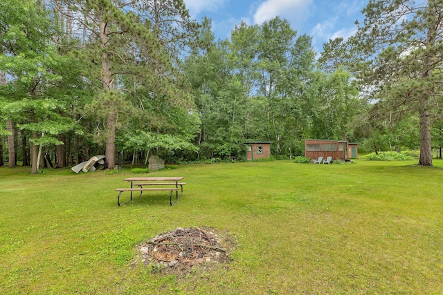 38071 248th St, Hillman, MN 56338 - view of green lawn with a shed