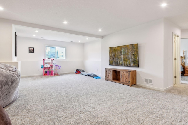 146 Maple Ter, Waconia, MN 55387 - rec room with carpet and recessed lighting