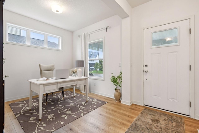 146 Maple Ter, Waconia, MN 55387 - office area featuring light wood-style floors and baseboards