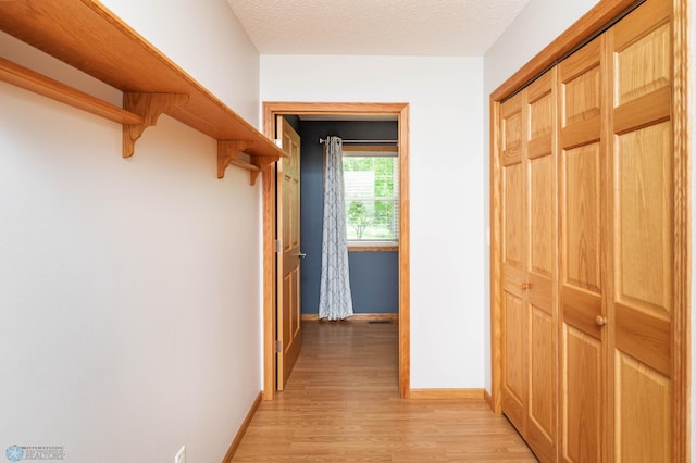 210 1st St, Arthur, ND 58006 - hallway with light wood finished floors and baseboards