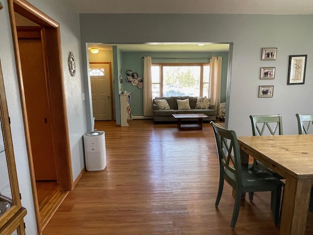 912 3rd St NE, Roseau, MN 56751 - dining space with wood finished floors and baseboards