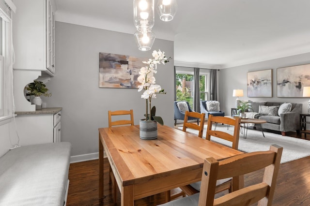 6045 Oakland Ave, Minneapolis, MN 55417 - dining area featuring dark wood-style floors