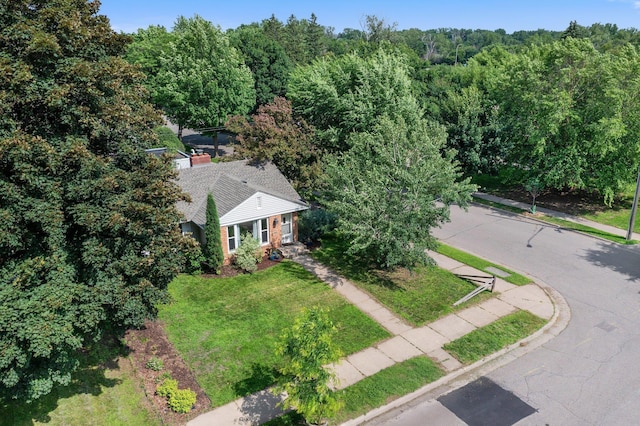 6045 Oakland Ave, Minneapolis, MN 55417 - aerial view of property and surrounding area featuring a forest