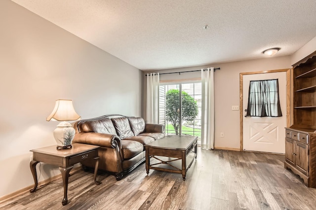 2225 Ranchview Ln N Unit 5, Plymouth, MN 55447 - living area featuring light wood-style flooring and a textured ceiling